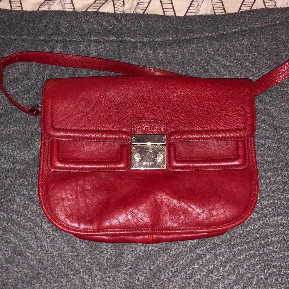 DKNY Red Shoulder Purse
